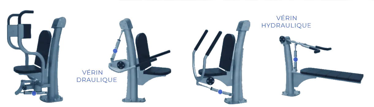 Vérin hydraulisch gym et fitness